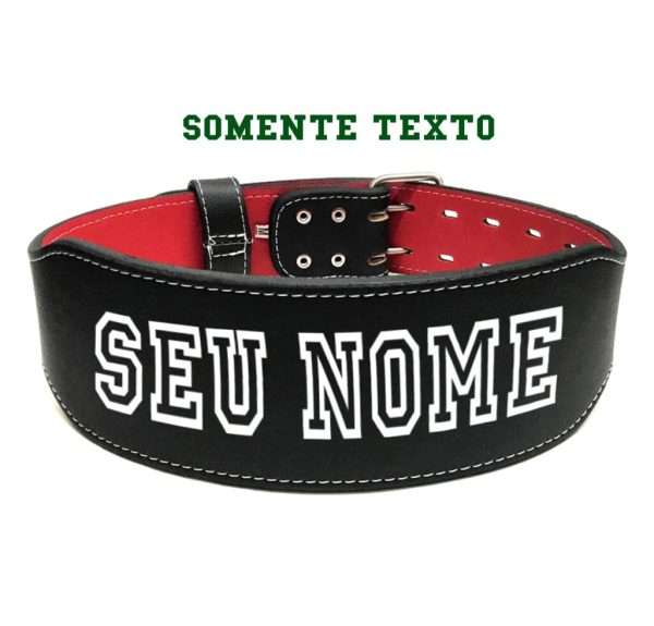 CINTURÃO COURO PERSONALIZADO - TEXTO